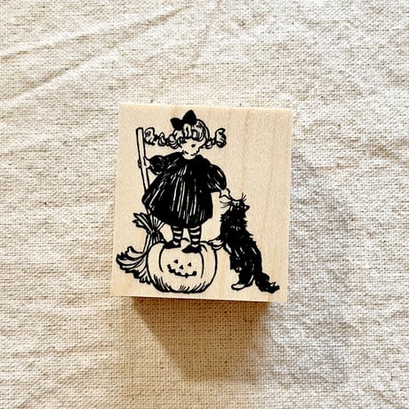No.184: Witch on Pumpkin はんこ
