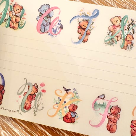 "Alphabet Bears"  memo pad メモ帳