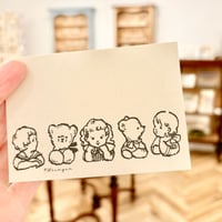 "Children & Teddy Bears"  memo pad  (こどもとテディベア メモ帳）
