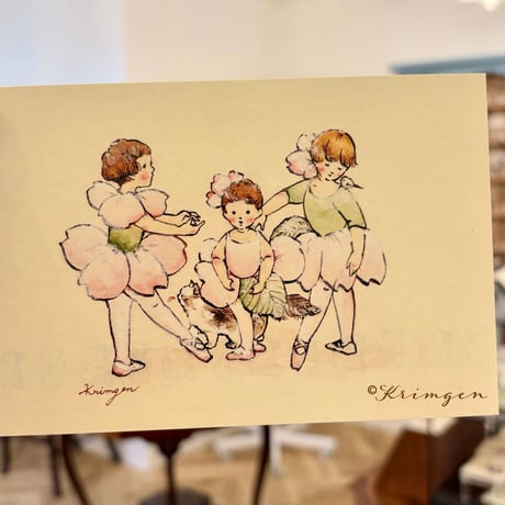 26K-10: "Cherry Blossom Ballerina"  postcard  桜のバレリーナポストカード