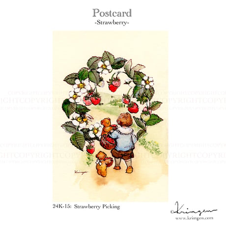 24K-15: Strawberry Picking  ポストカード