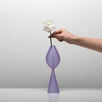 clear b Bud Vase Frosted Violet 花瓶 一輪挿し ガラス
