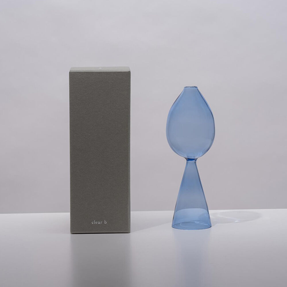 clear b Bud Vase clear aqua ガラス 花瓶 一輪挿し | Hunt