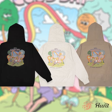 Daily Routine × Hunt Tokyo "HAVE A GOOD DAY" Heavy Hoodie