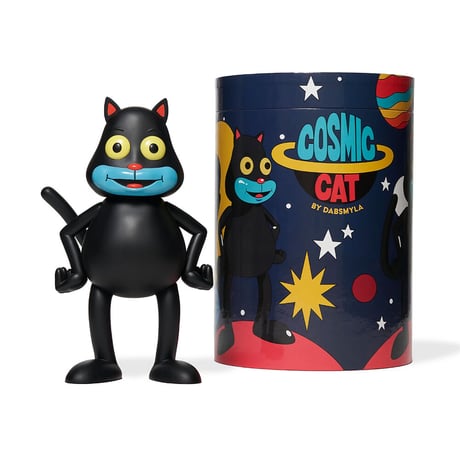 DABSMYLA Cosmic Cat (Black/Red/Blue) Vinyl Art Figure