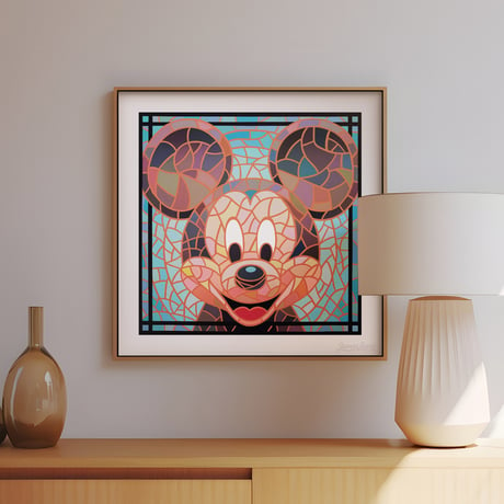 Mosaic Mickey Art Print by james Lewis