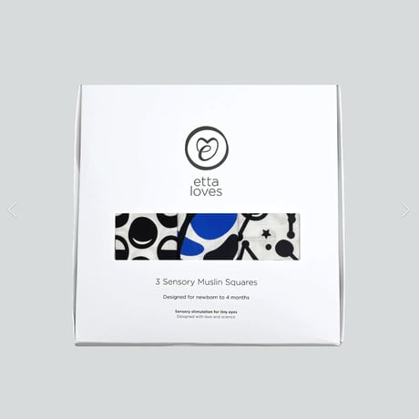 再入荷 ETTA LOVES - SKY PRINT MUSLIN 3-PACK - for newborn to 4 month old babies