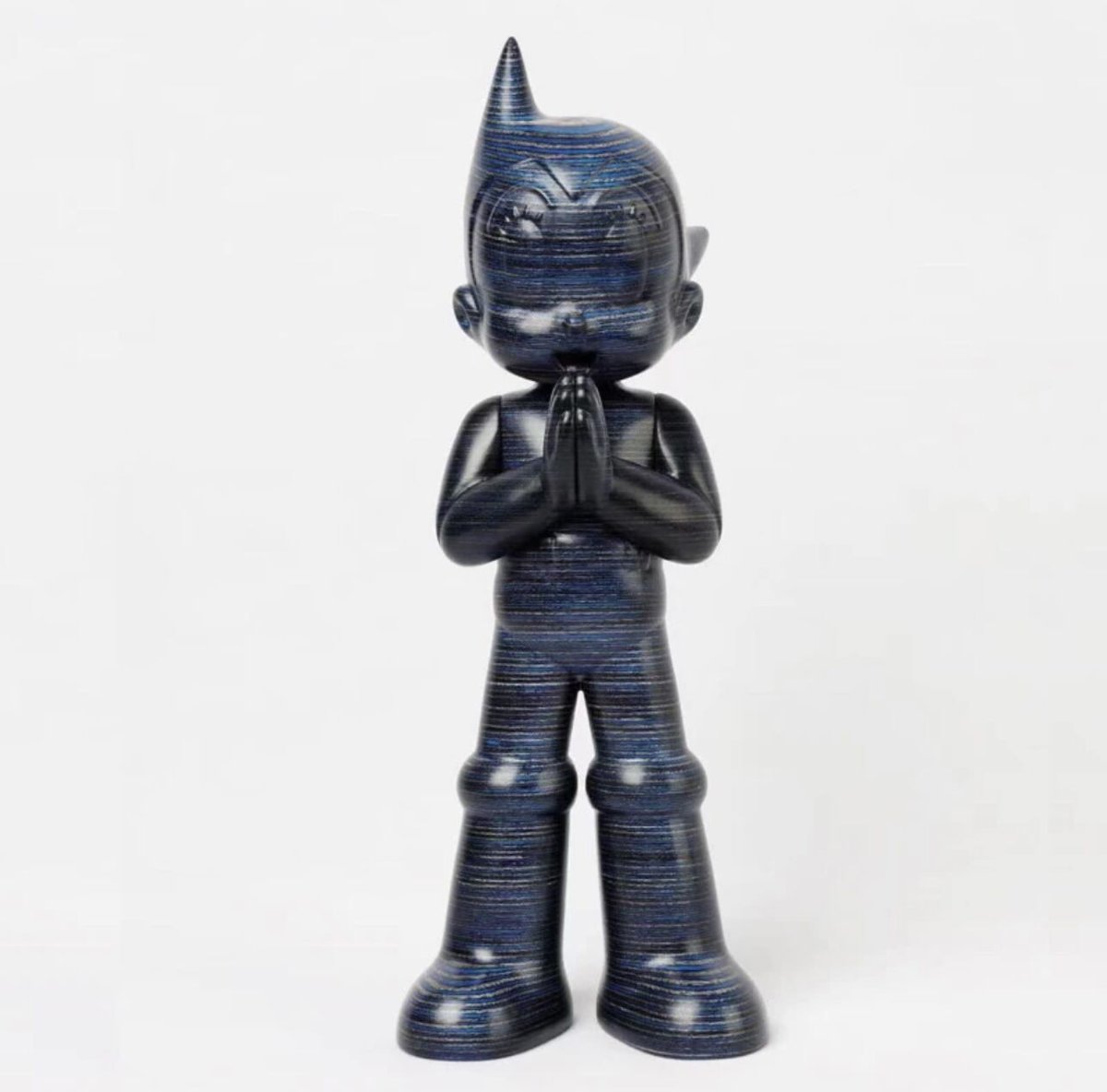 ASTRO BOY GREETING - BLUE WOODEN (HORIZONTAL VE