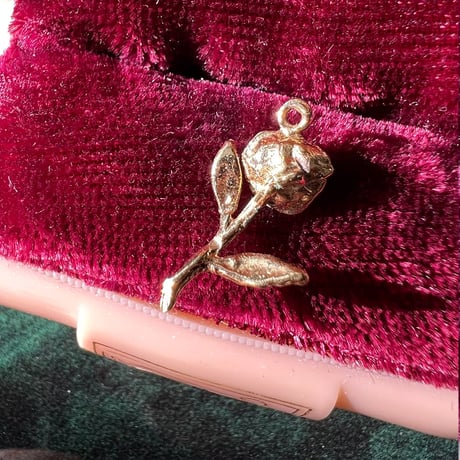 VINTAGE-SOLID 14K YELLOW-GOLD SAILBOAT-CHARM (1点物)