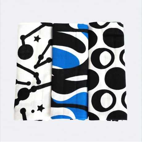 再入荷 ETTA LOVES - SKY PRINT MUSLIN 3-PACK - for newborn to 4 month old babies