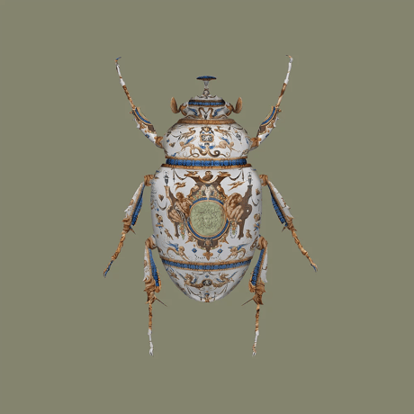 残り1 Magnus Gjoen : MINTON SCARAB  (ED/100) 30cm X 30cm アートプリント