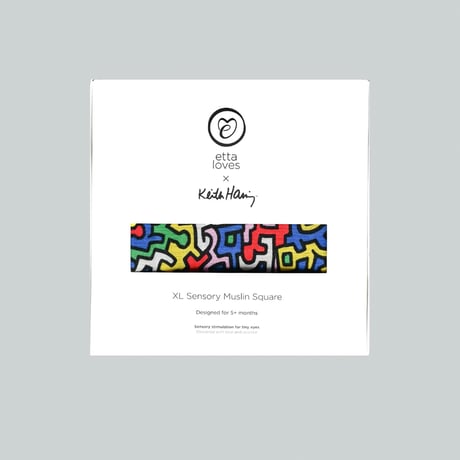 ETTA LOVES x KEITH HARING XL 'BRAZIL' MUSLIN - for 5+ month old babies