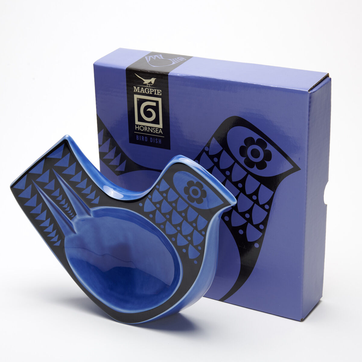 Magpie x Hornsea Bird Dish Large (BLUE&YELLOW)