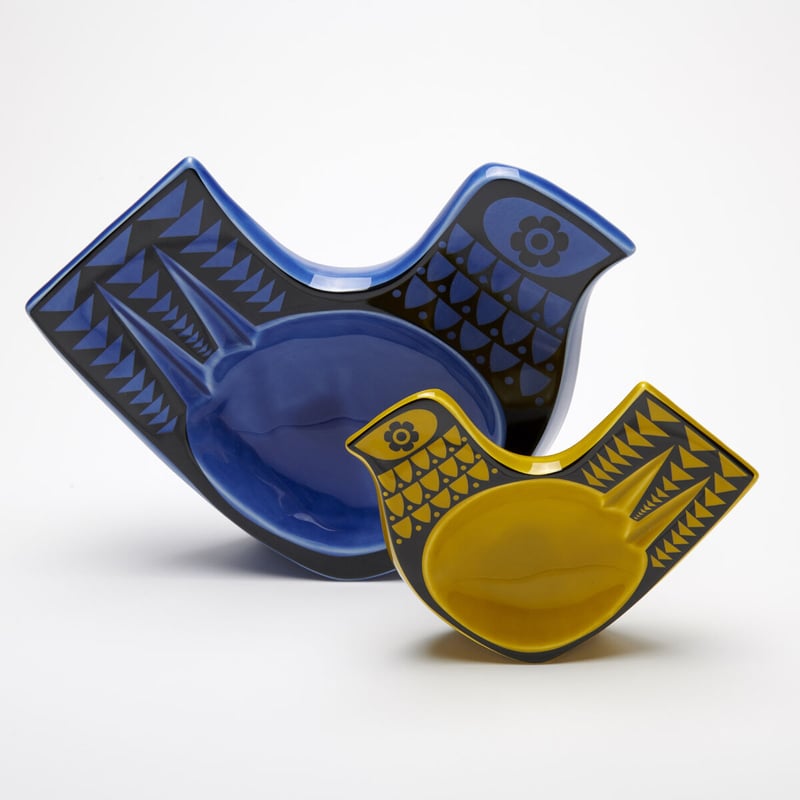 Hornsea Bird Dish small Blue 皿 トレイ イギリス 輸入 雑貨 ミッドセンチュリー 英国 ホーンジー レトロ おしゃれ 80871 Hornsea Bird Dish – Small Blue – Polyestersaltburn