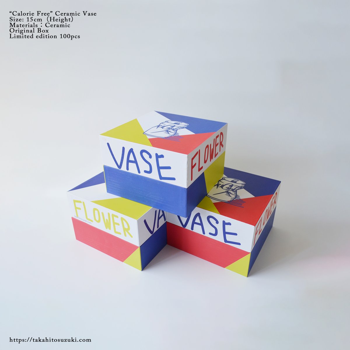 数量限定] Calorie Free Ceramic Vase | Hunt Tokyo