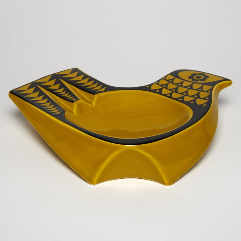 Hornsea Bird Dish large Blue 皿 トレイ イギリス 輸入 雑貨 ミッドセンチュリー 英国 ホーンジー レトロ おしゃれ 80872 Magpie x Hornsea Bird Dish Large (BLUE&YELLOW)
