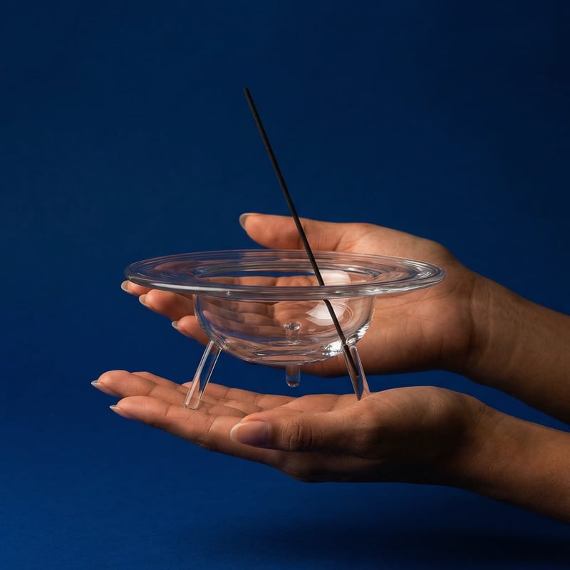 clearb Glass Incense Burner L インセンスホルダー お香立て |