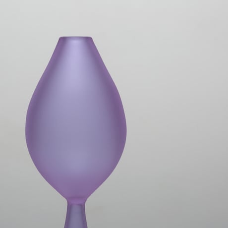 clear b Bud Vase Frosted Violet 花瓶 一輪挿し ガラス