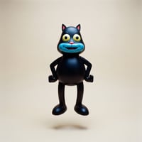 DABSMYLA "Cosmic Cat (Black/Red/Blue)" Vinyl Art Figure