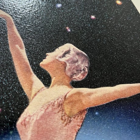 Black Swan - UV print with silkscreened glitter varnish エディション100枚