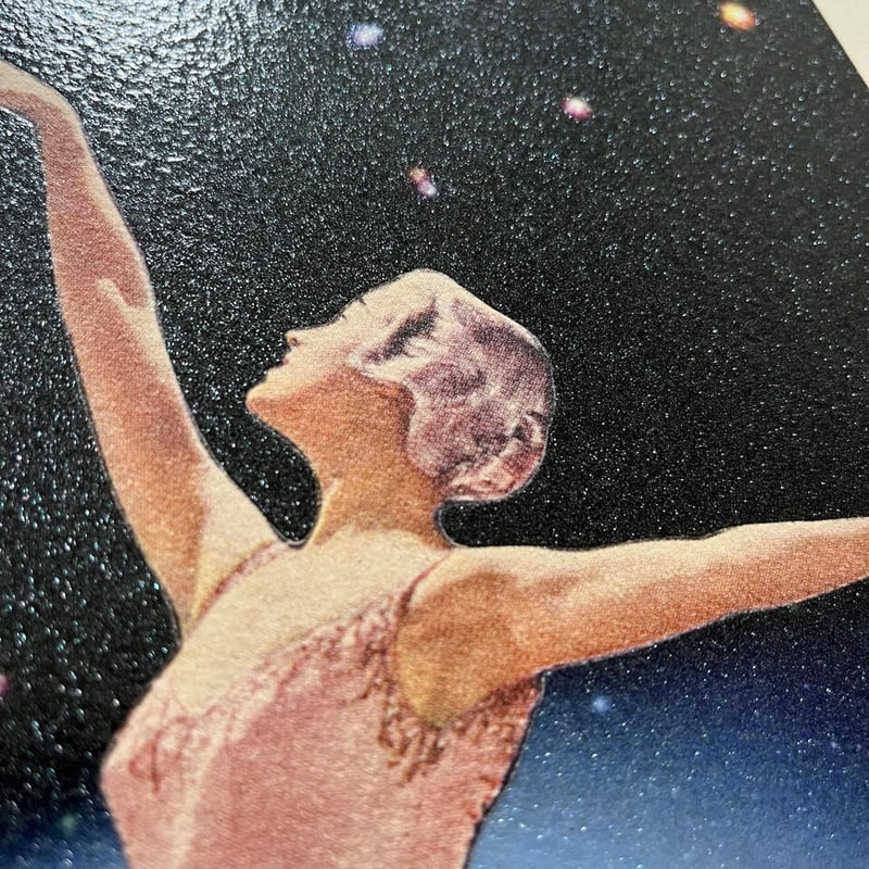 Black Swan - UV print with silkscreened glitter