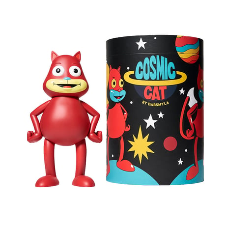 DABSMYLA Cosmic Cat (Black/Red/Blue) Vinyl Art Figure