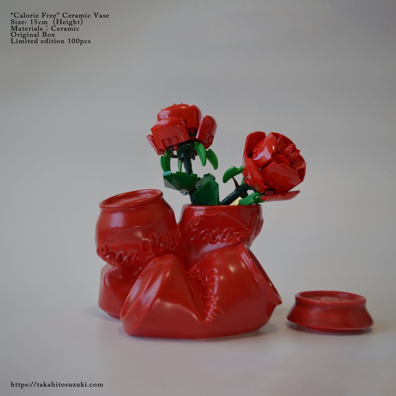 Calorie Free Ceramic Vase コカコーラ 花瓶 陶器 数量限定] Calorie Free Ceramic Vase | Hunt Tokyo
