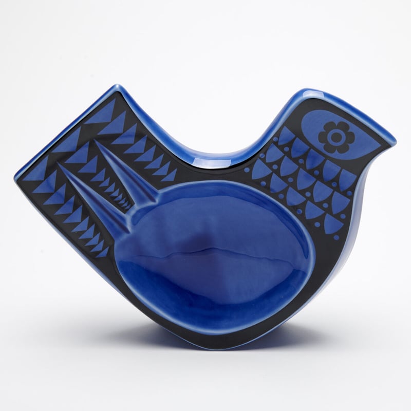 Hornsea Bird Dish large Blue 皿 トレイ イギリス 輸入 雑貨 ミッドセンチュリー 英国 ホーンジー レトロ おしゃれ 80872 Magpie x Hornsea Bird Dish Large (BLUE&YELLOW)