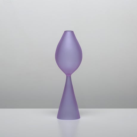 clear b Bud Vase Frosted Violet 花瓶 一輪挿し ガラス