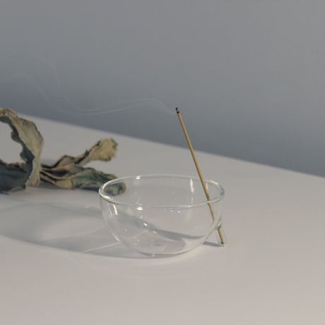 clear b Glass Incense Burner S インセンス ホルダー お香立て