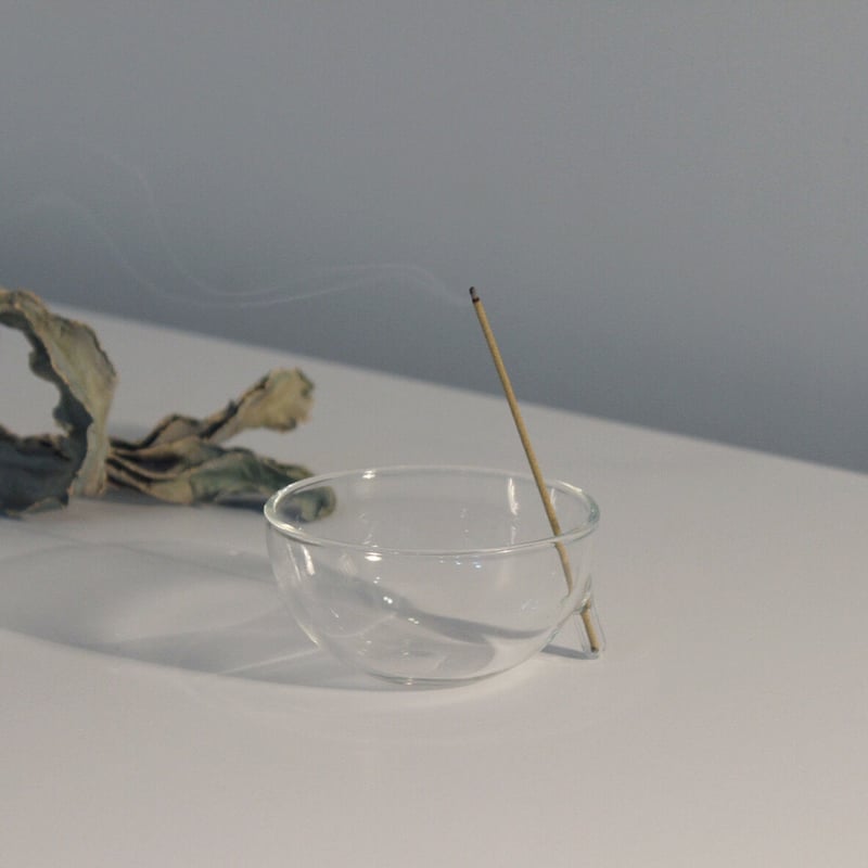 clear b Glass Incense Burner S インセンス ホルダー お香立て ...