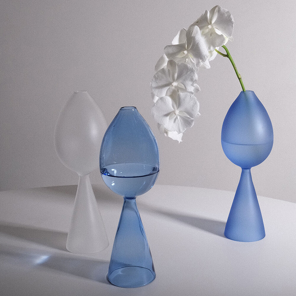 clear b Bud Vase clear aqua ガラス 花瓶 一輪挿し | Hunt