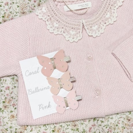🩰New! 《Sサイズ》 butterfly clip "ballerina pink" 単品