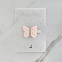 《Sサイズ》 butterfly clip  "Pink Swarovski"