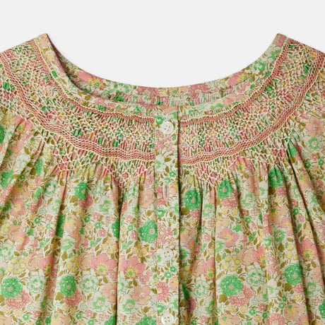 【国内定価59,070円】bonpoint リバティ刺繍ワンピース　6A