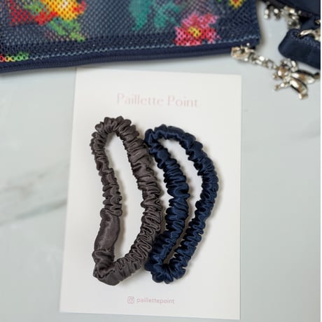 NEW! -Paillette Point- select シルクゴム2本set シックカラー