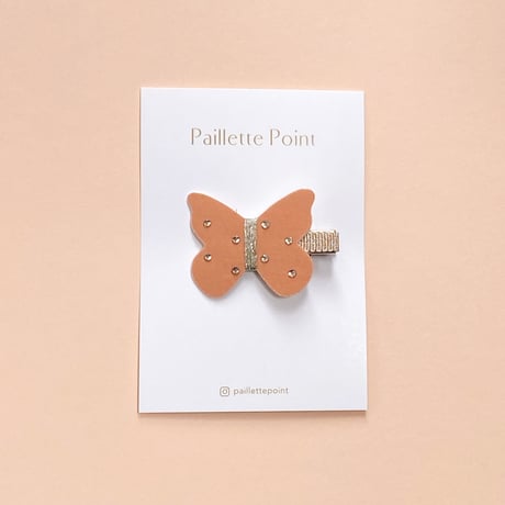 🧡《Mサイズ》 butterfly clip  "Apricot " 単品