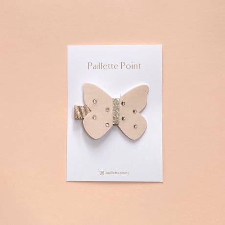 🍑《Lサイズ》 butterfly clip "Peach Puff " 単品