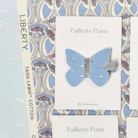 🩵💎New! 《Lサイズ》 butterfly clip  "wedgwood blue" 単品