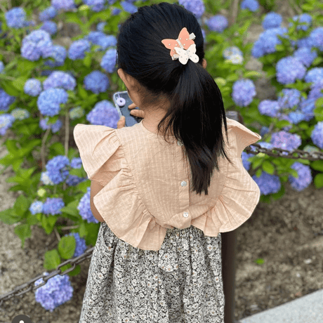 🧡《Mサイズ》 butterfly clip  "Apricot " 単品