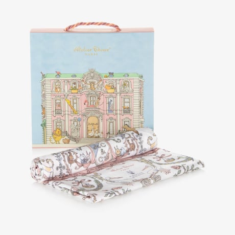 【価格変更】ギフトBOX付き💝 アトリエシュー　ブランケット　トワルドジュイ柄　ピンク