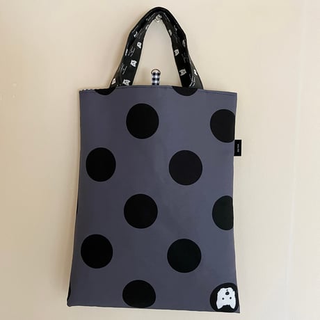 MON_TONオリジナル ベーシック トートBagドットDeepGray-102