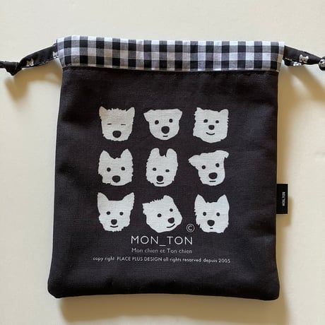 モントン「えへへうふふ」巾着袋-130