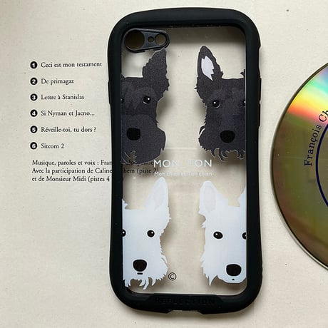スコティッシュテリア-cleaグリップケース-カメラレンズカバー付き/ iPhone用