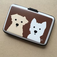 ノーフォーク＆白ワンコ カードケース