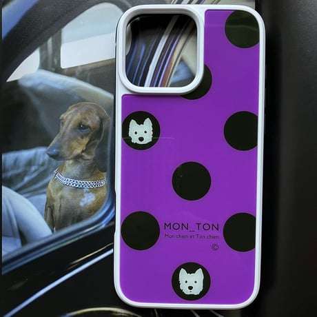 強化ガラス Bigドットシック  スマホケース for iPhone