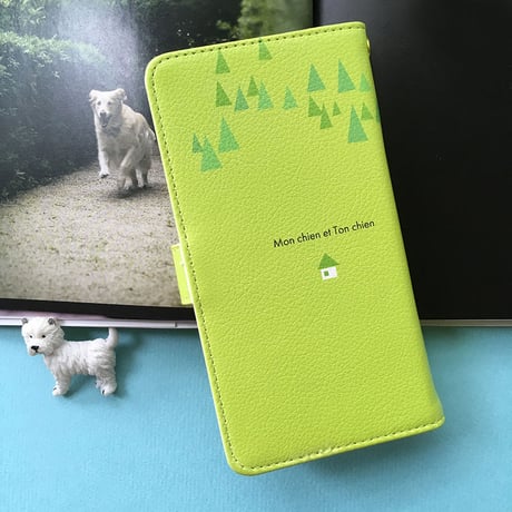 モンシアン 手帳型スマホケース LightGreen