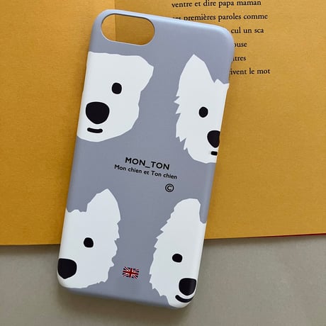 MON_TON スタンダードdesignLightGrayスマホケースfor iPhone