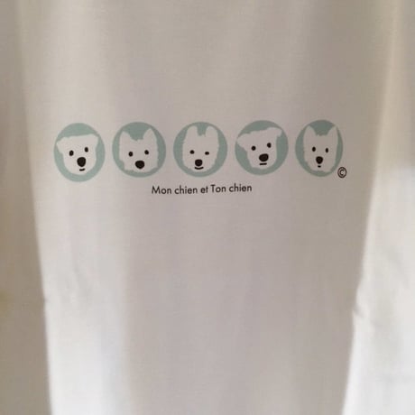 8周年SALE Ladies&ChildTシャツ ５人の白ワンコ PepperMint