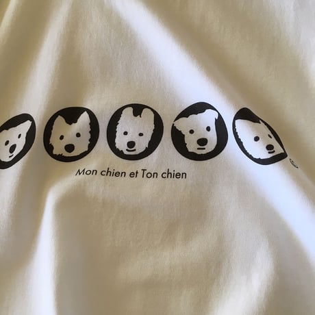 8周年SALE Ladies&ChildTシャツ ５人の白ワンコ